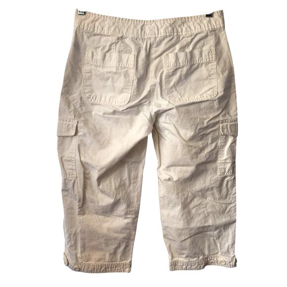 Izod White Cropped Capri Cargo Pants Size 4 - Picture 2 of 7